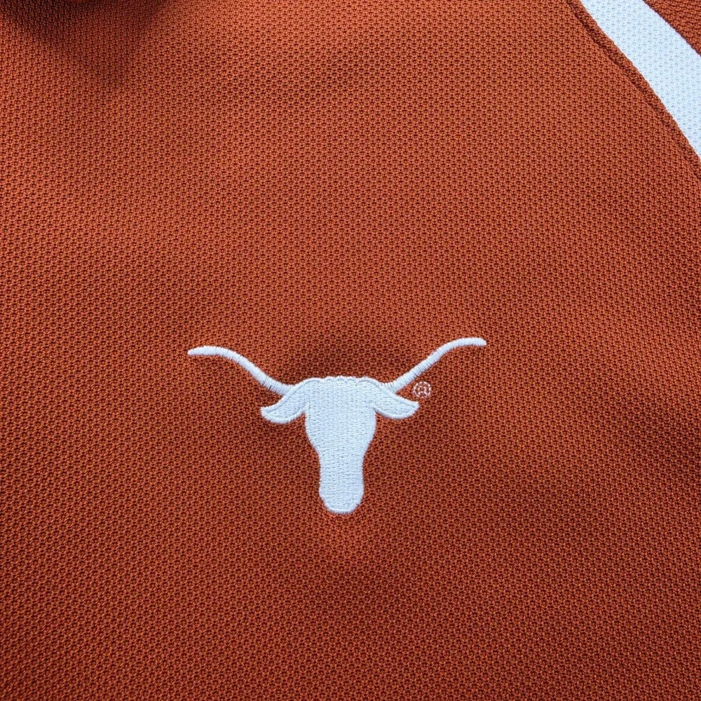 Vintage Texas Longhorns Nike Team Dri Fit Polo Shirt Mens XL Orange NCAA Logo - Picture 3 of 10